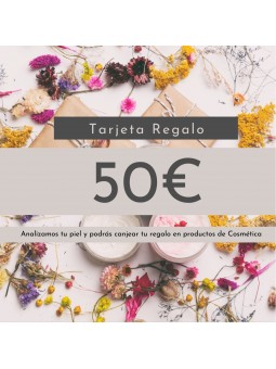 Tarjeta regalo cosmética